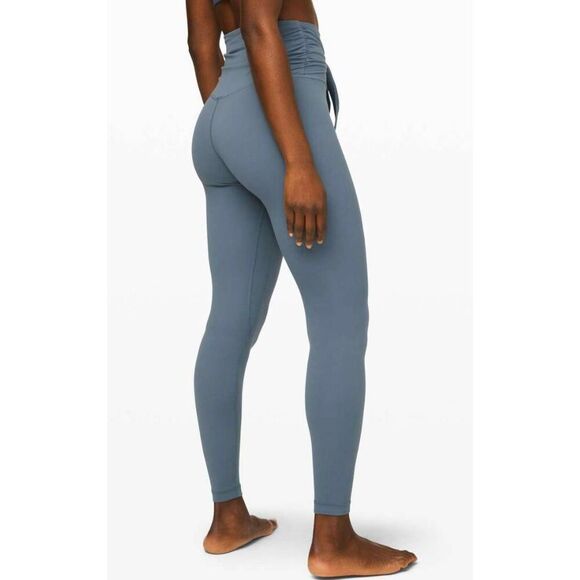 LULULEMON ATHLETICA Align Pant 28' 'Wrap Waist" in Blue Charcoal Size 10 - Picture 2 of 6